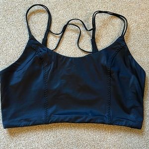 Victoria’s Secret shiny satiny corset strappy back sports bra